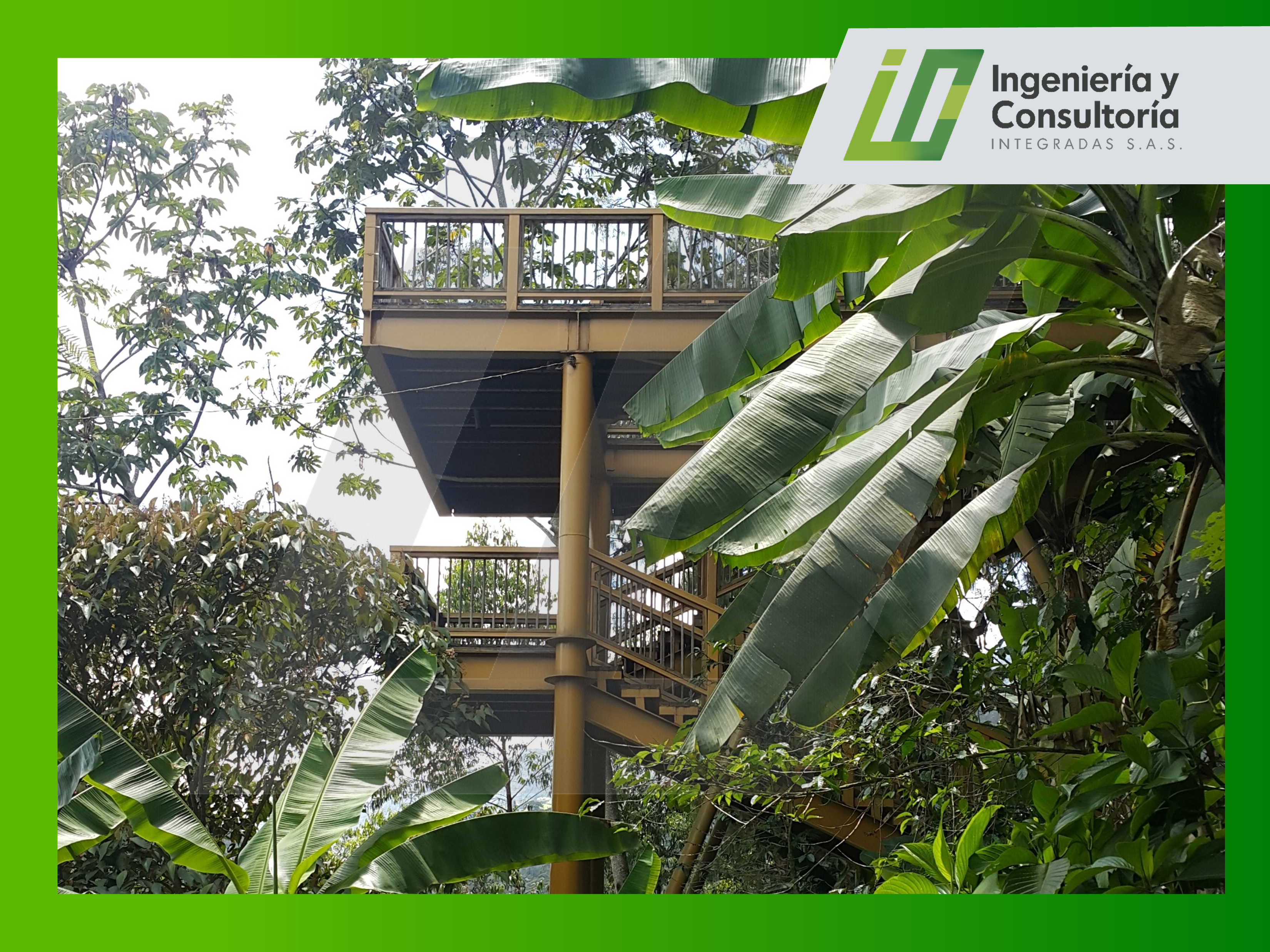 Mirador parque ecológico municipio de Envigado, uso recreativo y de servicios, parque público, altura de la torre 7.50 m, altura sobre el terreno 15 m.
