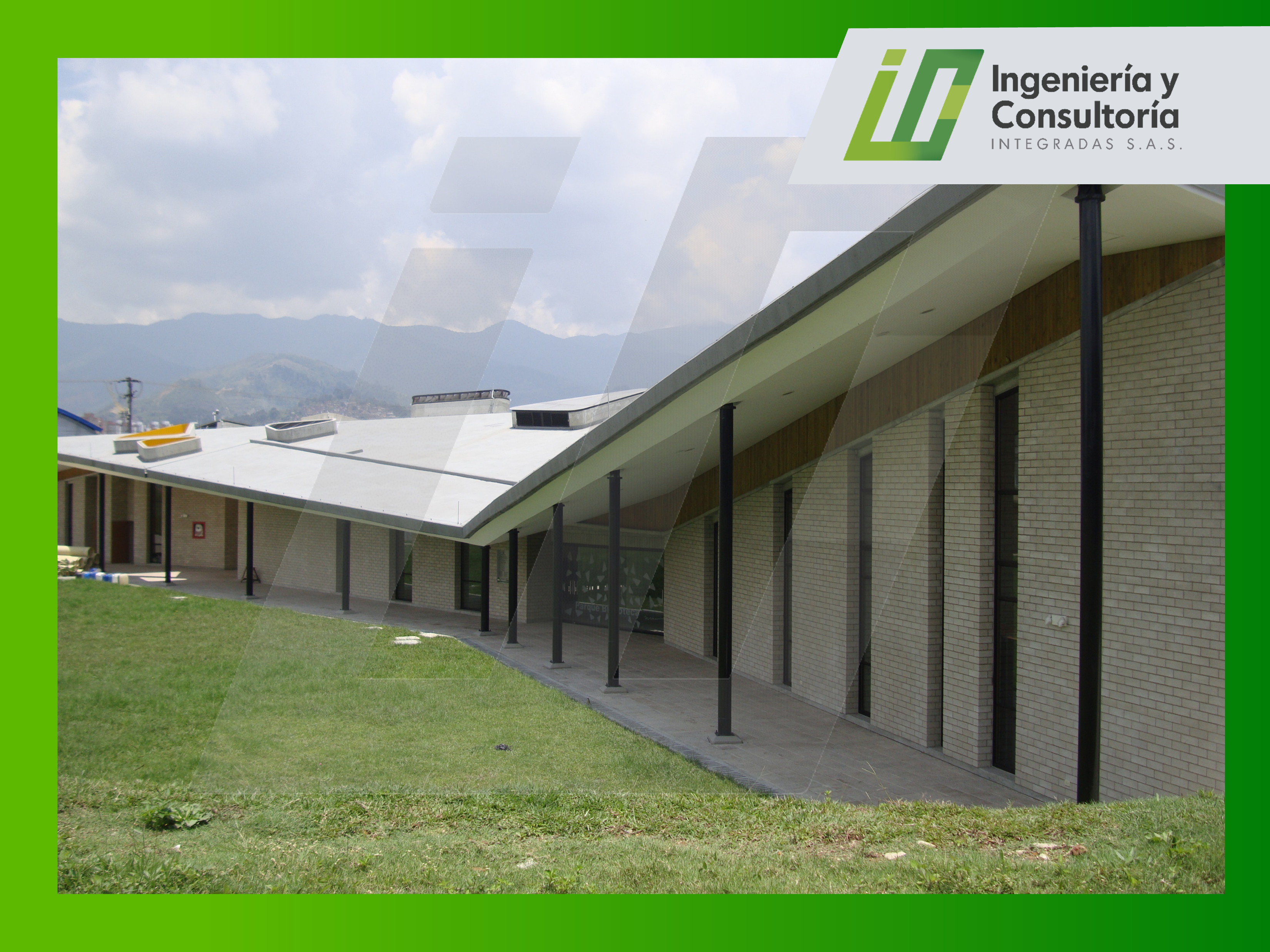 Diseño de estructura de hormigón de la bibloteca del parque biblioteca Guayabal, planta irregular, area total en planta 4300 m².